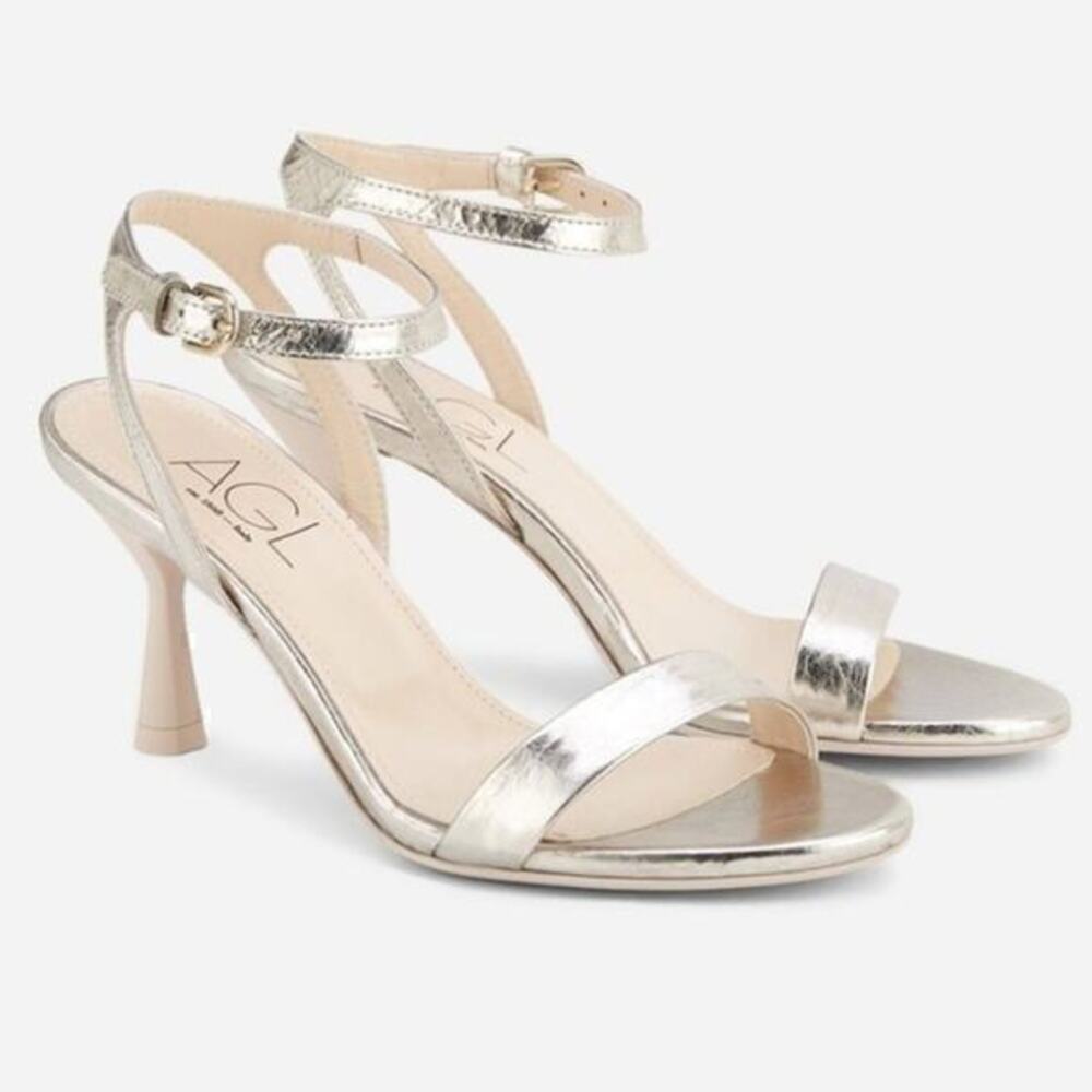 ▶️ AGL ◀️  Attilio Giusti Leombruni BELINDA ANKLE STRAP HEELED SANDAL 40 1/2